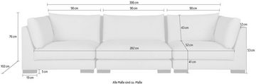 LeGer Home by Lena Gercke 3-Sitzer Tvinna, bestehend aus 3 Modulen: 2xEckelement, 1x Mittelelement
