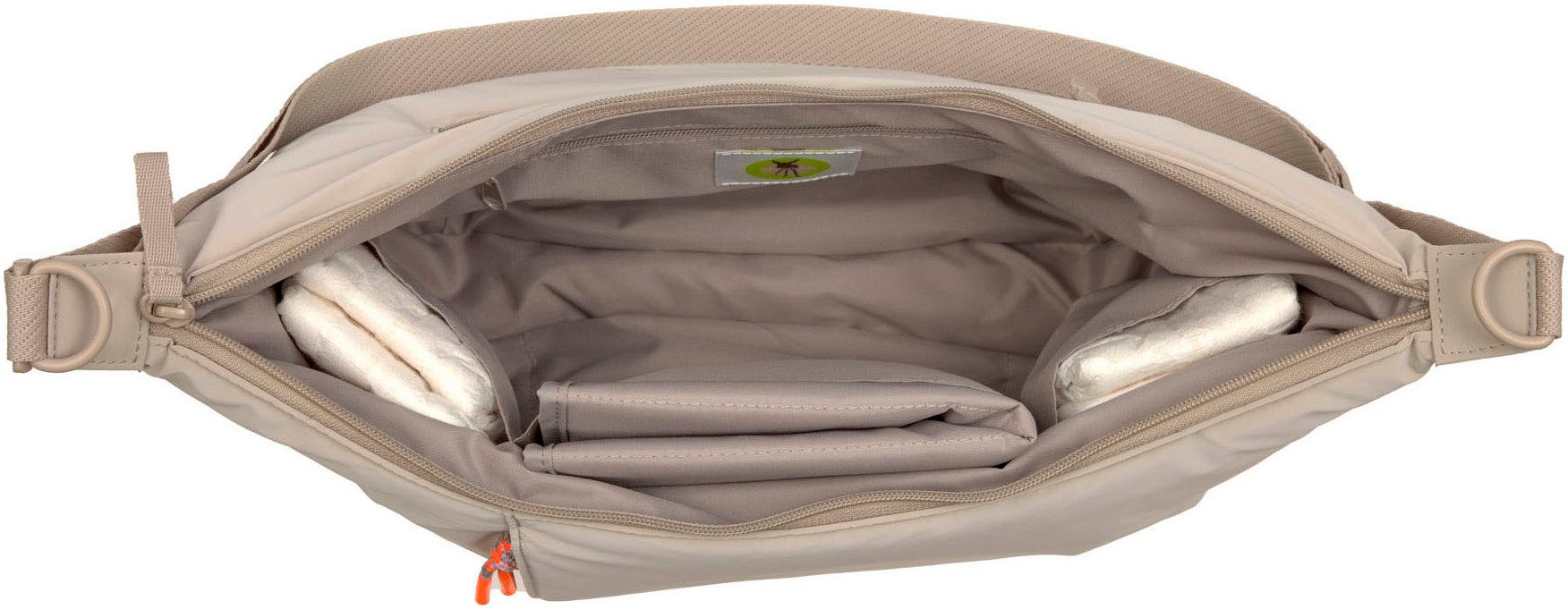 LÄSSIG Wickeltasche Green Label, Lunua Bum Bag, beige, mit Wickelauflage