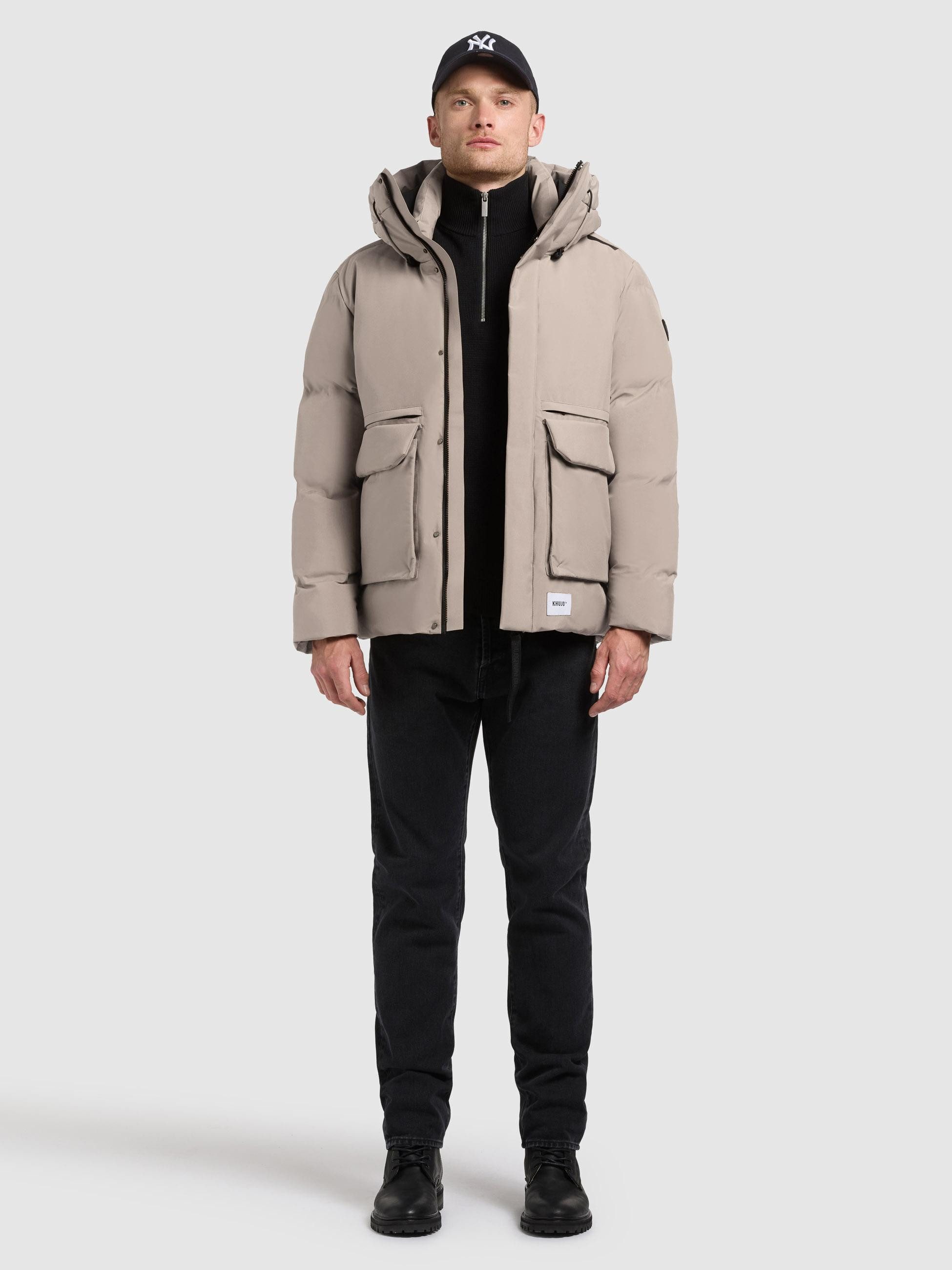 khujo Winterjacke Dave Warme Herren Outdoorjacke mit Rucksackträgern innen