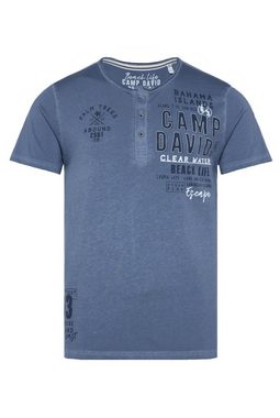 CAMP DAVID T-Shirt mit Kontrastnähten