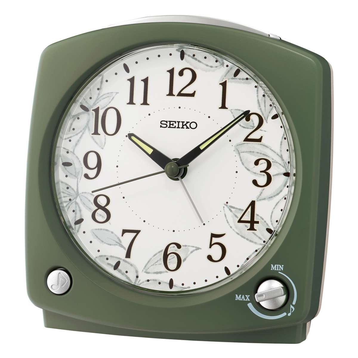 Seiko Quarzwecker QHP012M mit Vogelstimmen Grün