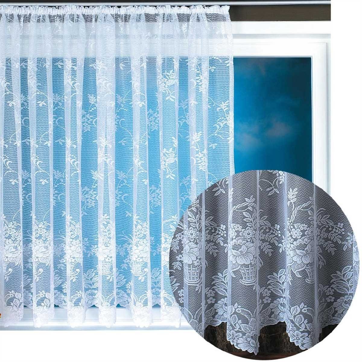 Arsvita Vorhang, Kräuselband, transparent, Übergardine in Spitzenoptik mit Universalband, in vielen Größen und Motiven