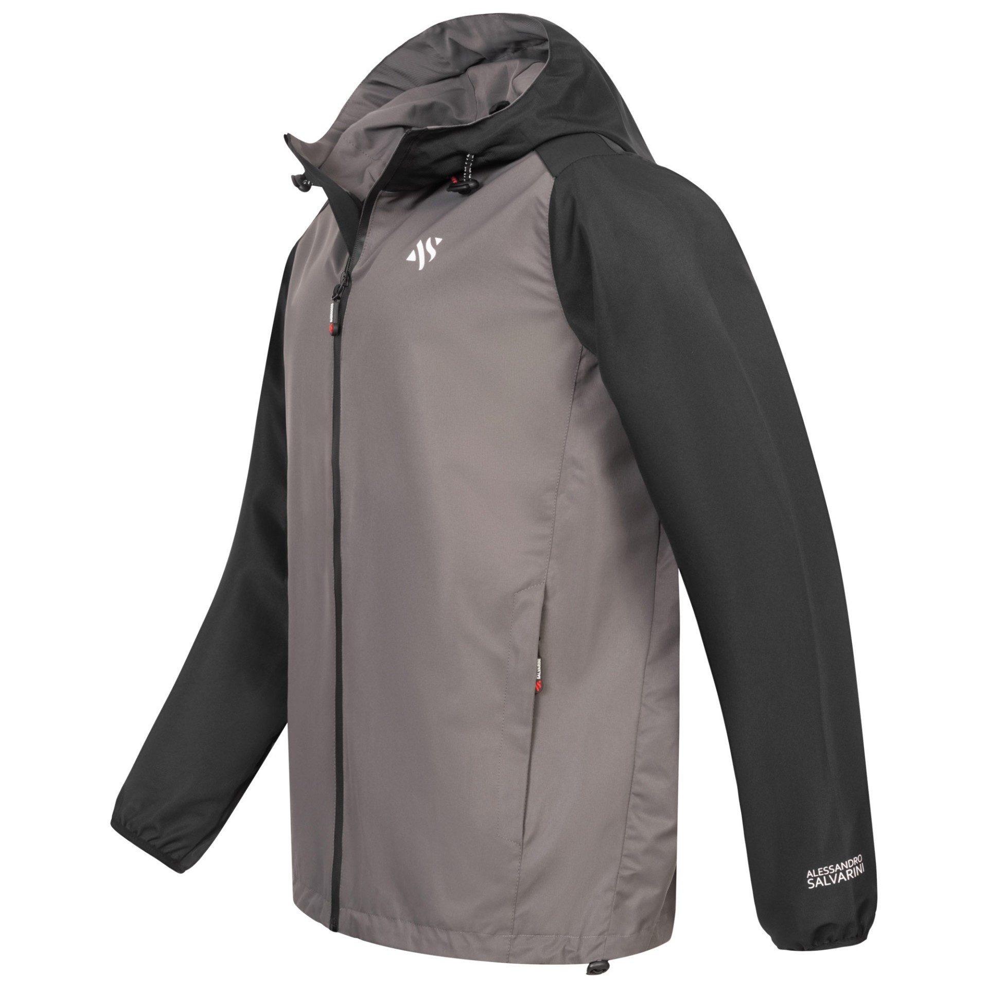 Alessandro Salvarini Regenjacke Herren wasserabweisend – Outdoorjacke mit Kapuze Leichte Outdoorjacke mit Kapuze und Reißverschluss