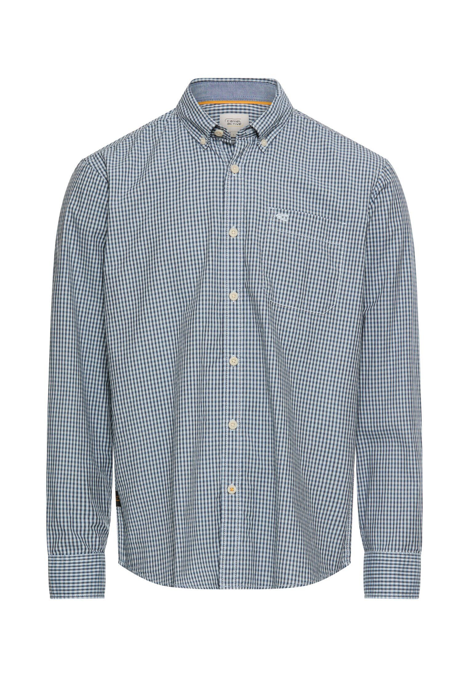 camel active Karohemd mit Knopfleiste Langarm Hemdblusenkragen Hemdblusenkr günstig online kaufen