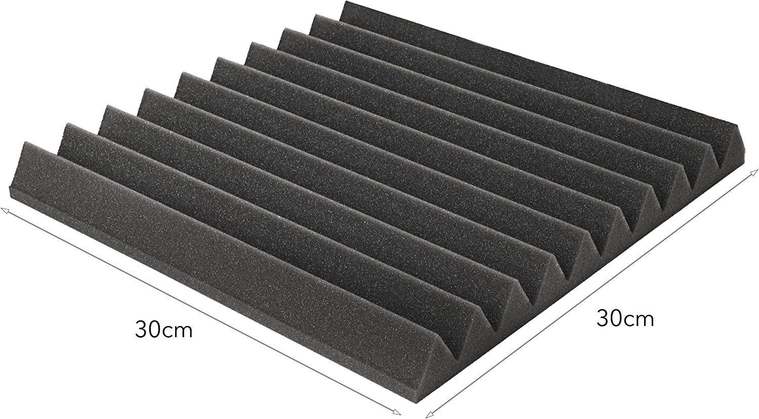 sunnypillow Akustikplatte Akustikschaumstoff Schalldämmmatten zur effektiven Akustik, 1 Stück, 30x30x2.5cm