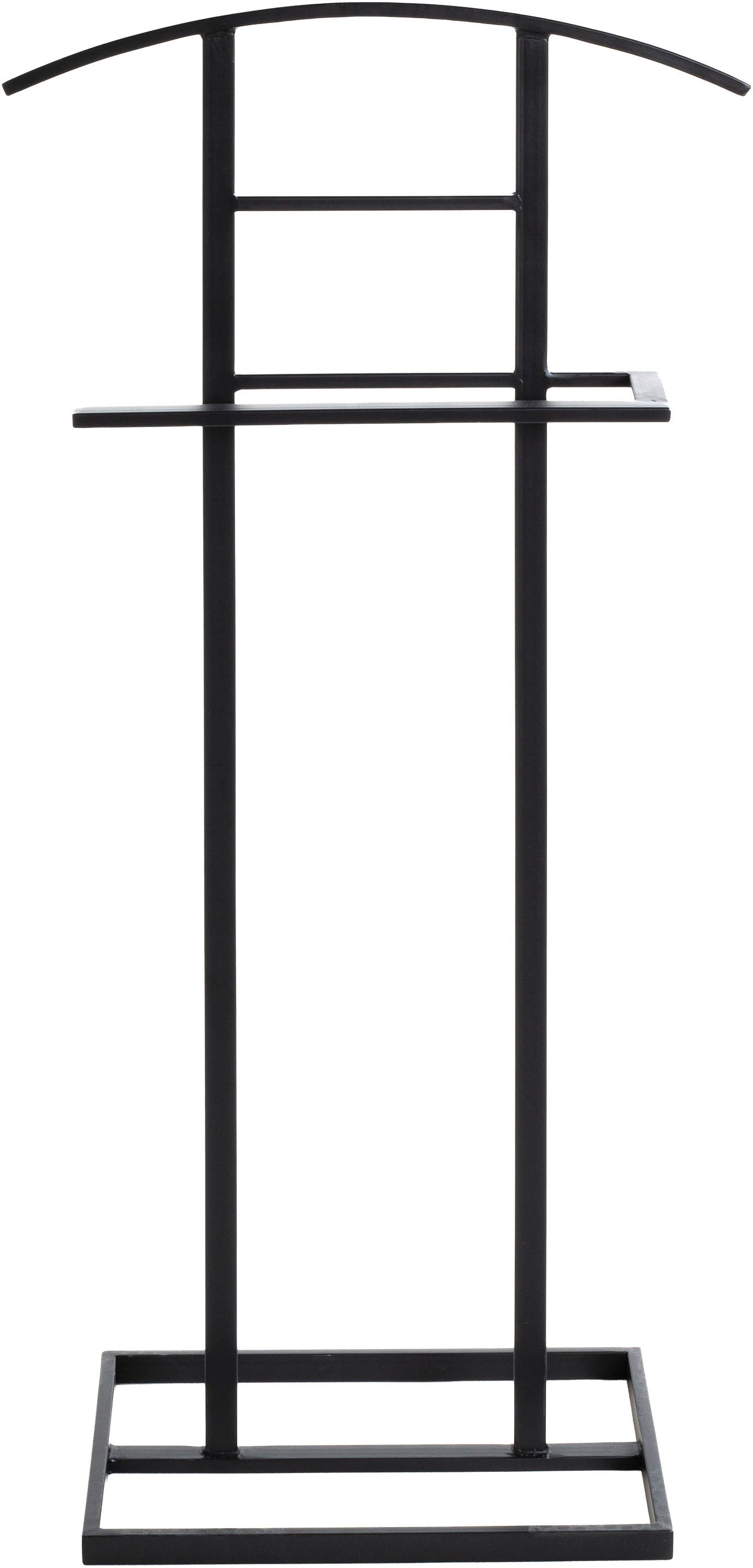 HAKU Herrendiener Anzugständer, Dressboy, Kleiderboy, Kleiderbutler, Stiller Diener, (1 St), freiform - aus Metall schwarz -B/T/H 45/26/101 cm