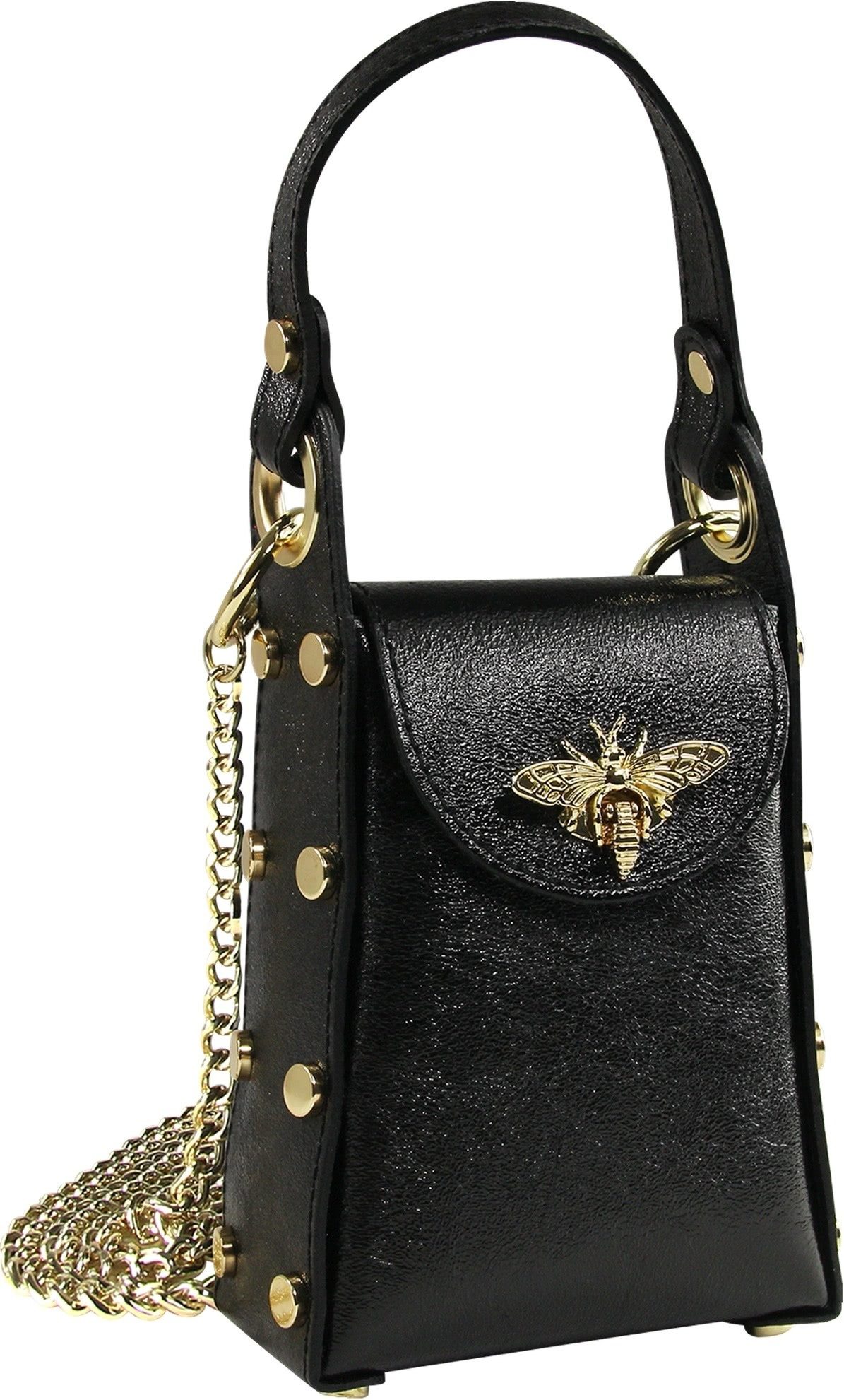 Umhängetasche Toscanto Tasche schwarz Leder