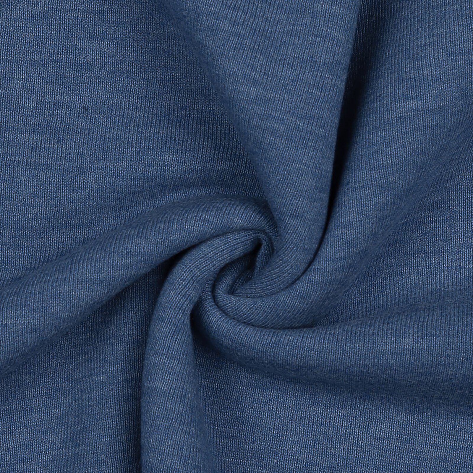 maDDma Stoff 0,5m melierter Sweat-Stoff Meterware Sweatstoff Sweat Farbwahl, 021 - jeans
