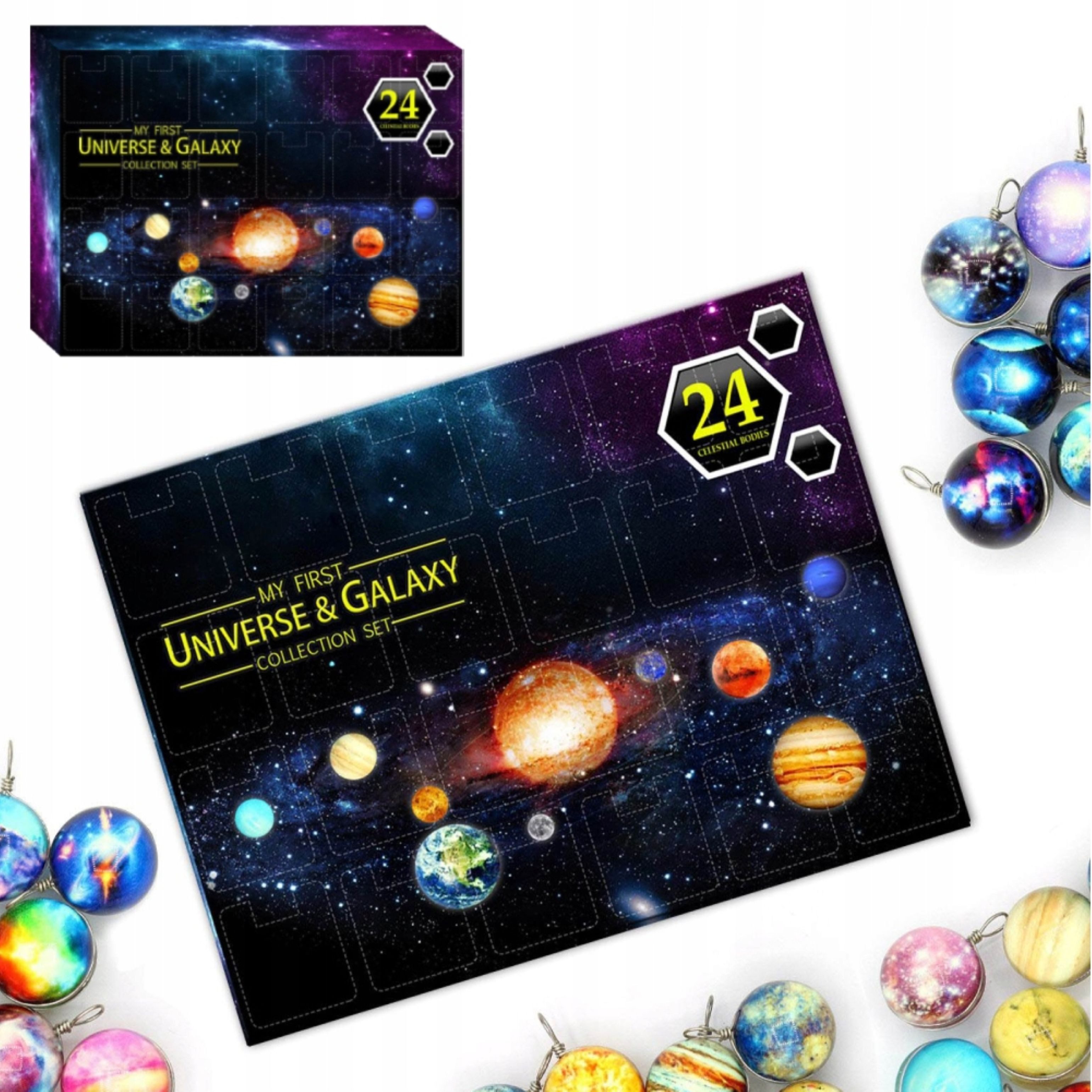 Festivalartikel Adventskalender Adventskalender Kinder – 24 Tage Weltraum Planeten Geschenk (1-tlg)
