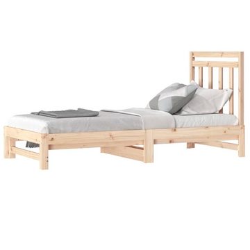 vidaXL Bettgestell Tagesbett Gästebett Ausziehbar 2x90x200 cm Massivholz Kiefer Bett Bett