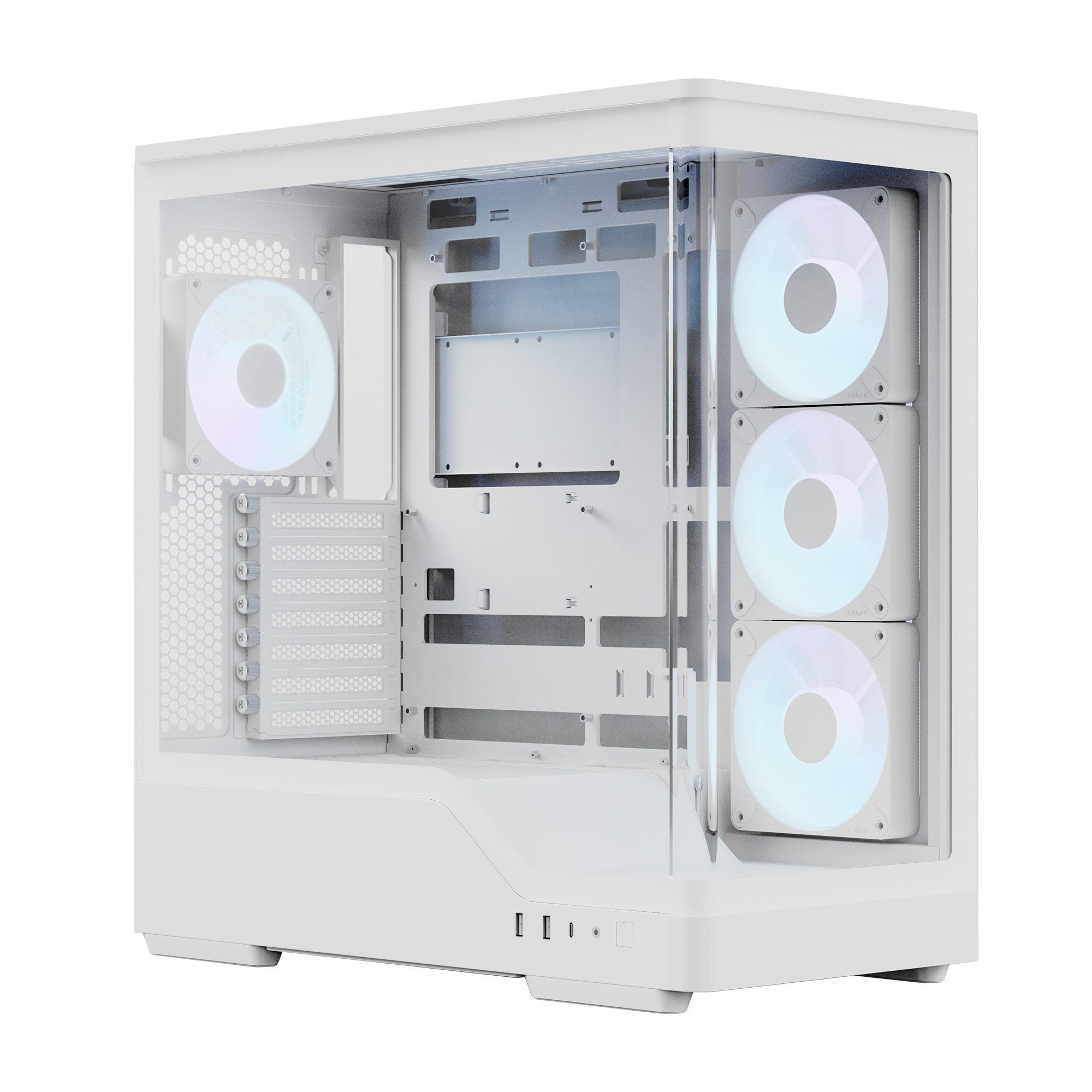Aerocool Корпуса ПК Aerocool P500A-WT-v1, Tower-Gehäuse, (Tempered