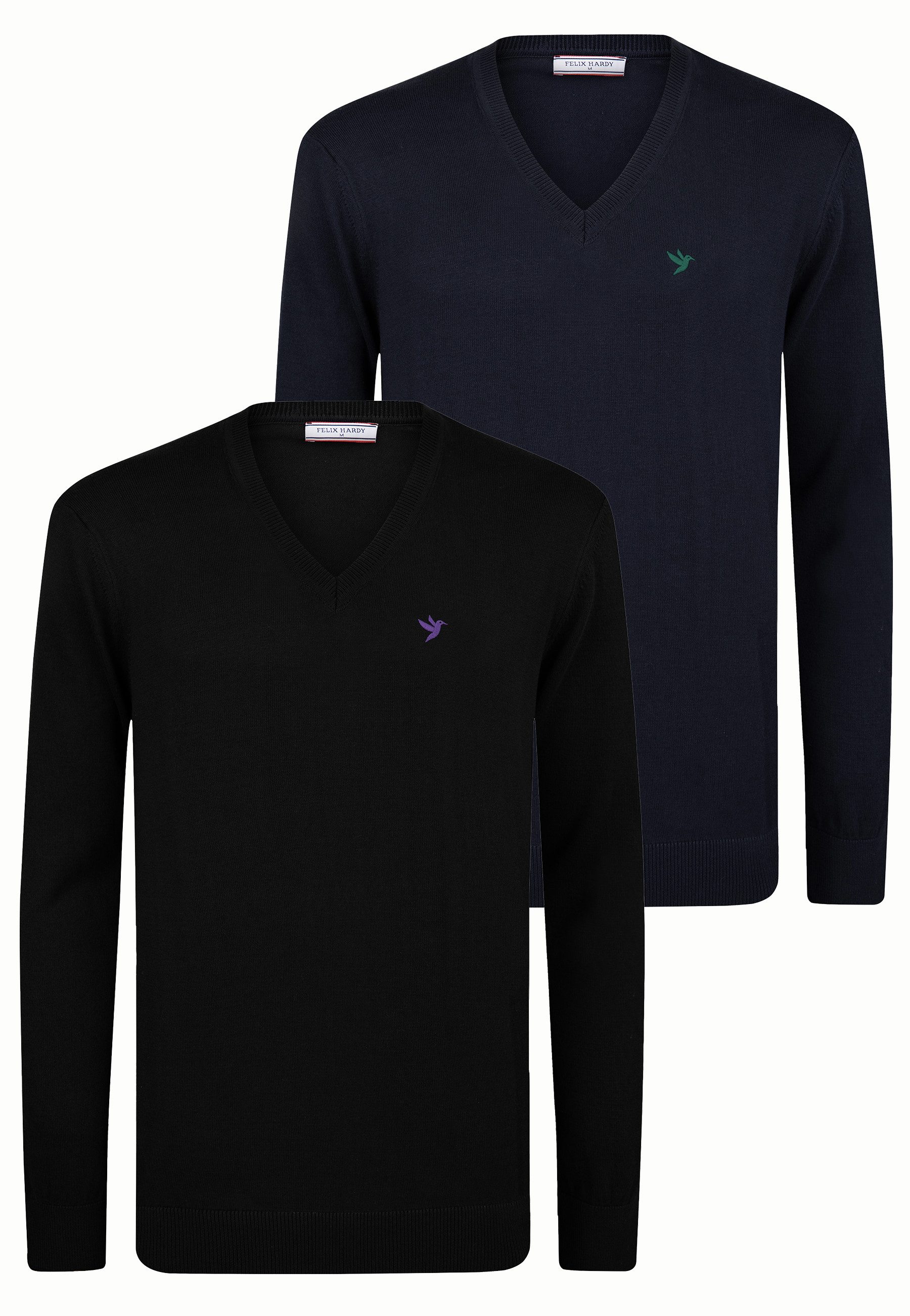 V-Ausschnitt-Pullover Pullover mit V-Ausschnitt 2er-Pack