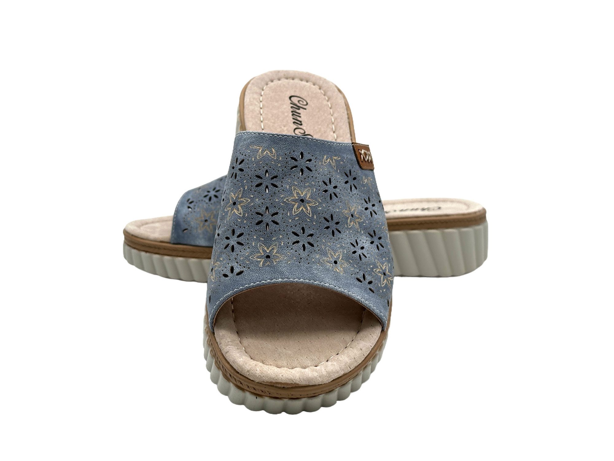 Nowaland Bequeme Damen-Pantoletten - luftdurchlässig & rutschfest Pantolette Blumenmuster, ergonomisch, Weich, rutschhemmend – Bild 2 von 5