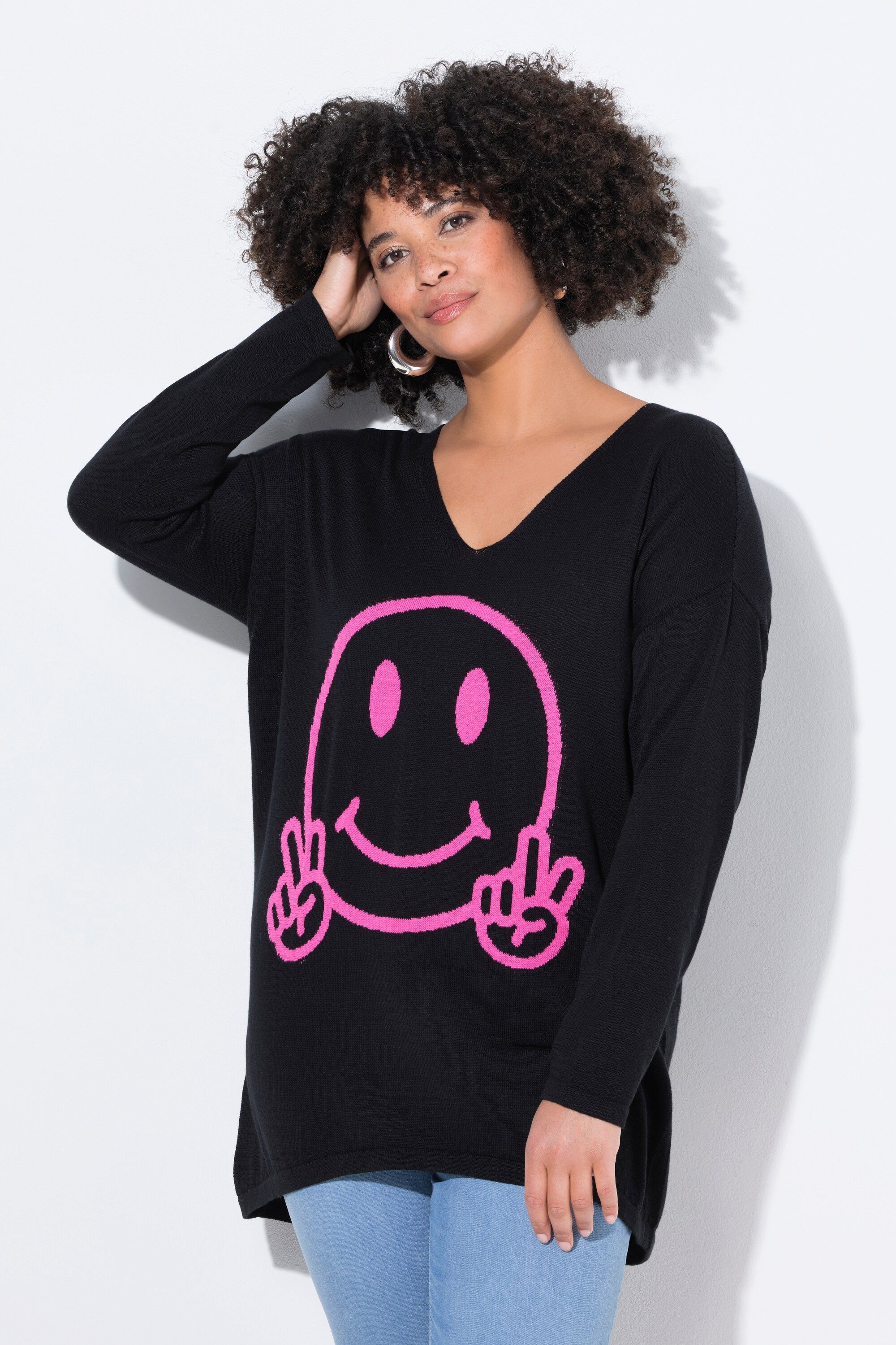 Angel of Style Strickpullover Pullover oversized Smiley günstig online kaufen