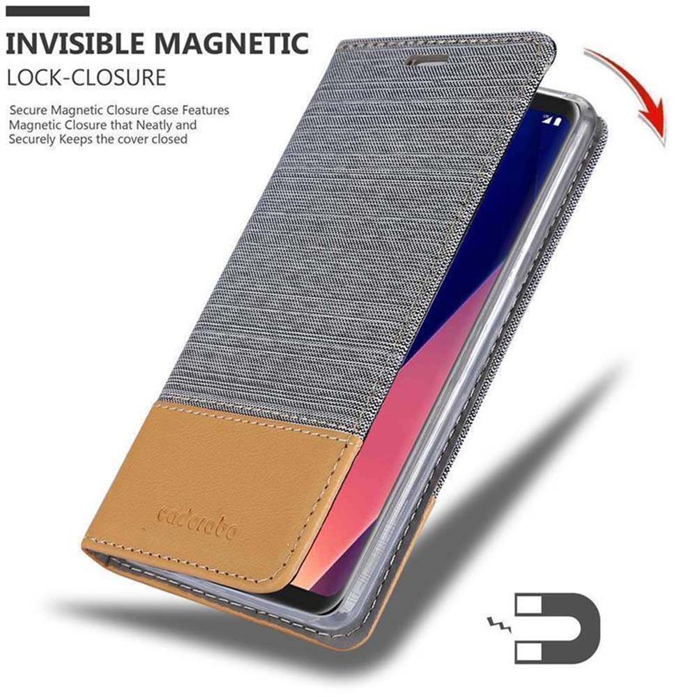 Cadorabo Handyhülle für LG V30 / V30+ / V30S / V30S+ Hülle LG V30 / V30+ / V30S / V30S+, Klappbare Handy Schutzhülle - Hülle - mit Standfunktion und Kartenfach