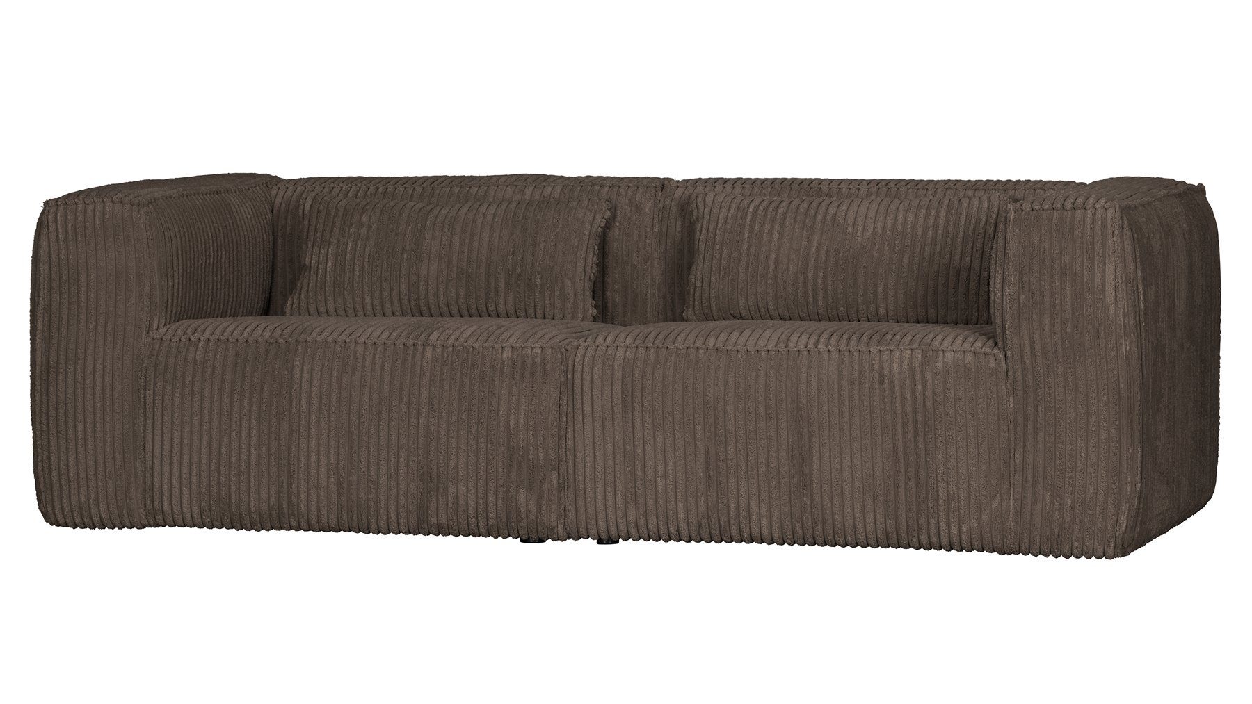 Sofa - Mud, Bean WOOOD 3,5-Sitzer Ribcord Sofa freistellbar