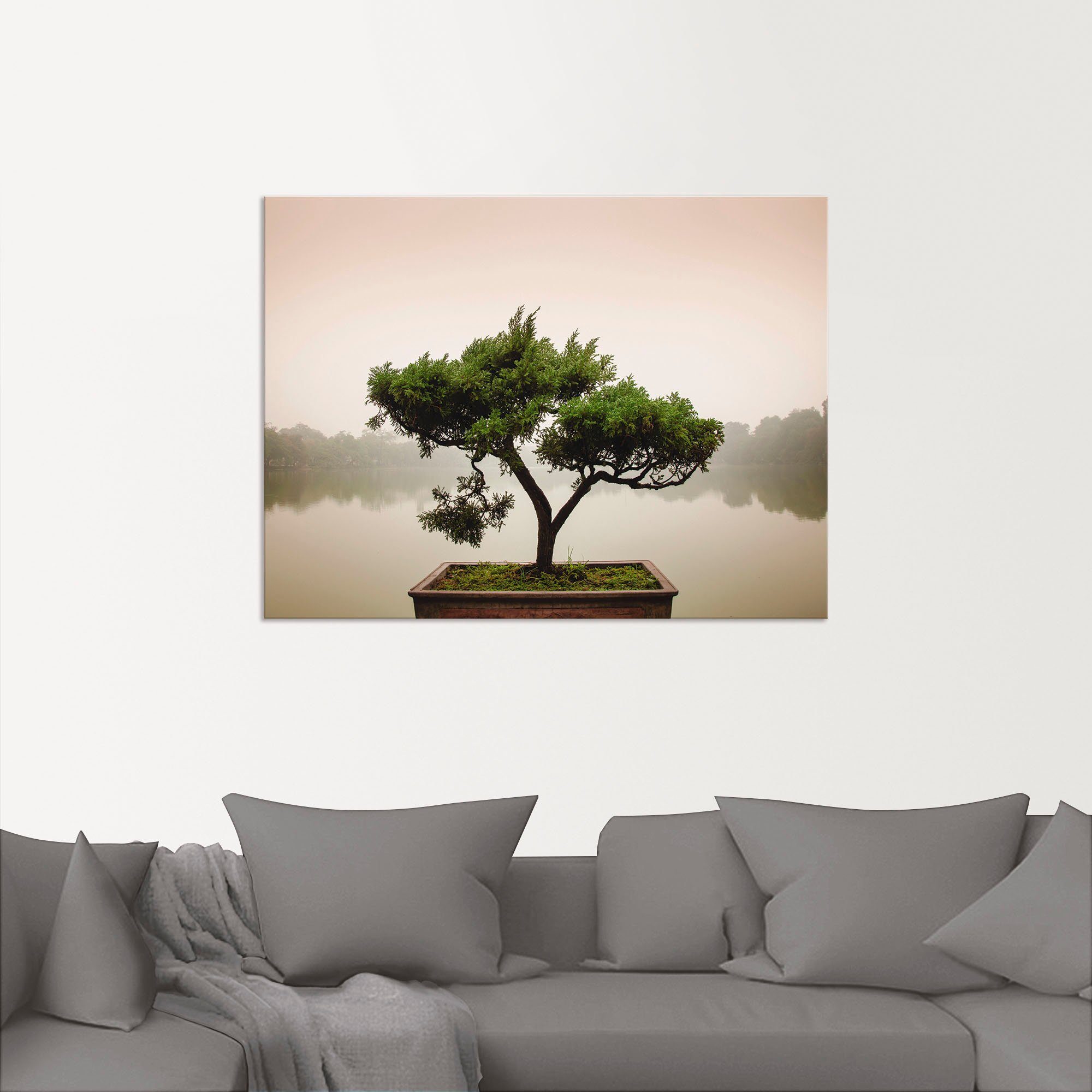 Artland Wandbild Chinesischer Größen versch. Wandaufkleber Alubild, oder Poster in (1 Bäume Leinwandbild, St), Bonsaibaum, als