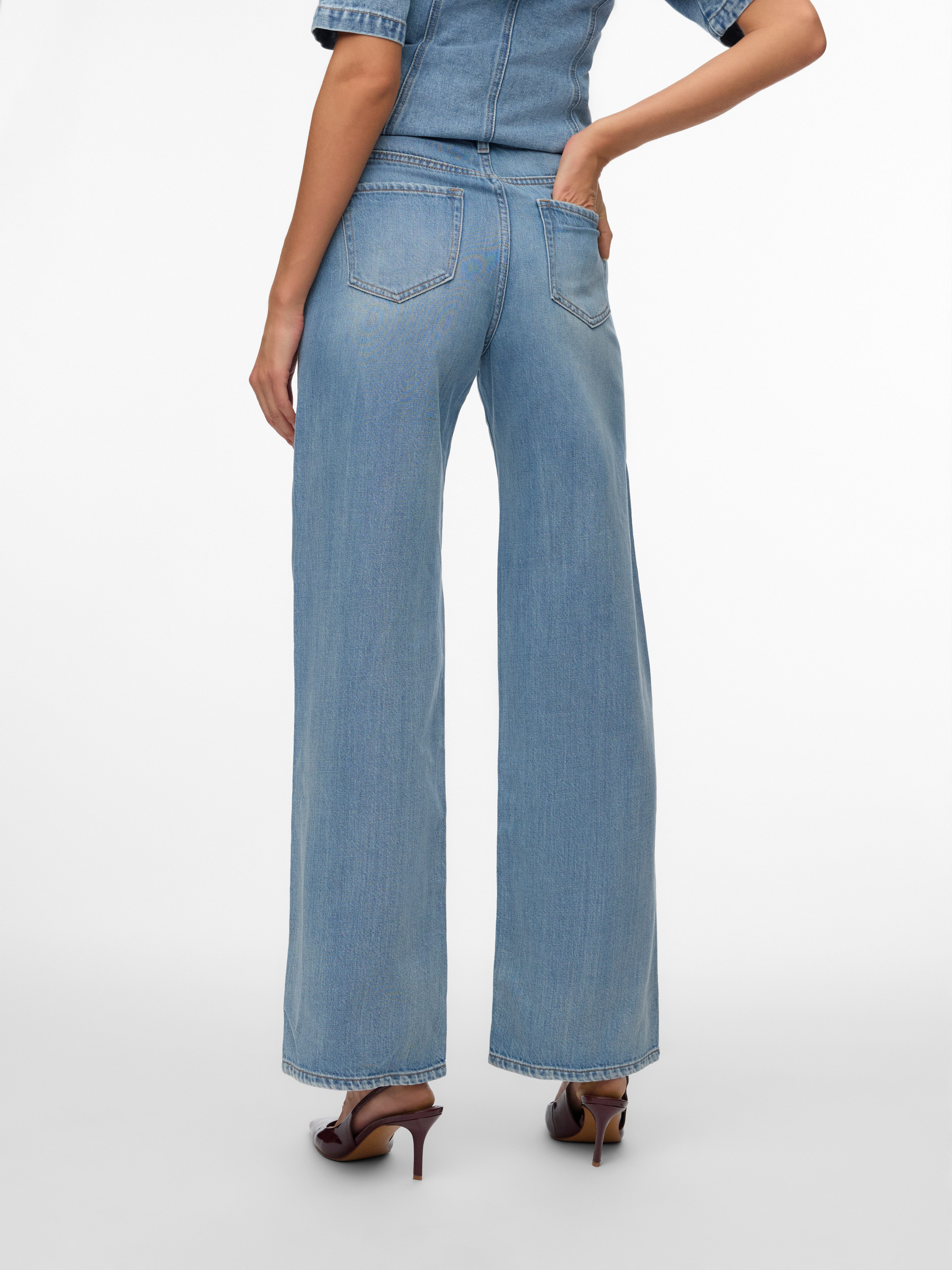 Vero Moda High-waist-Jeans VMVEGA HR WIDE DENIM JEANS SI389 NOOS Baumwolle, wide fit, high waist
