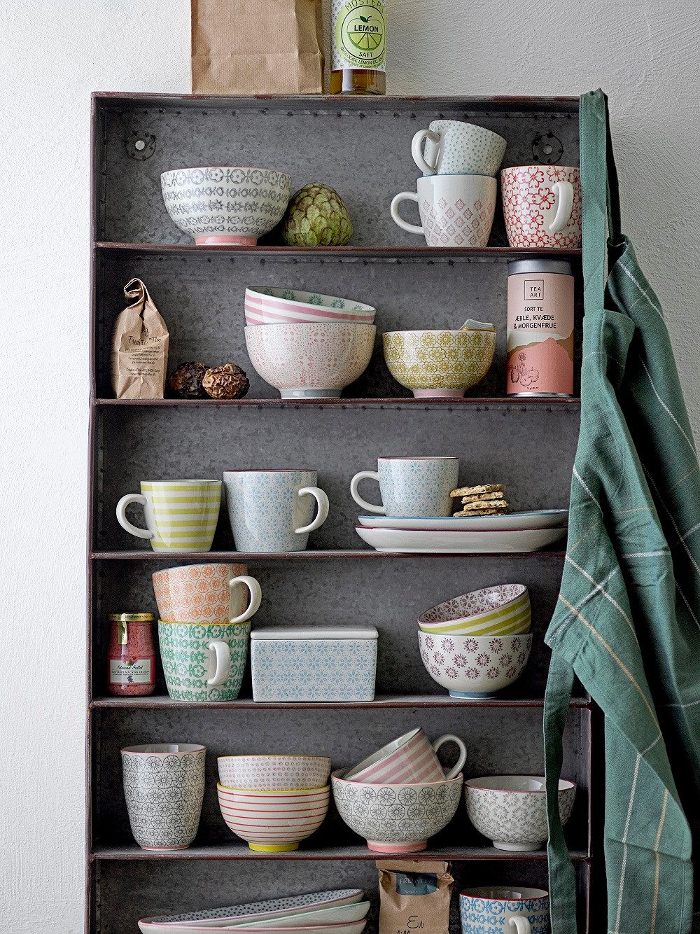 Bloomingville Frühstücksteller Bloomingville Patrizia Frühstücksteller Blue Steingut 3er Set