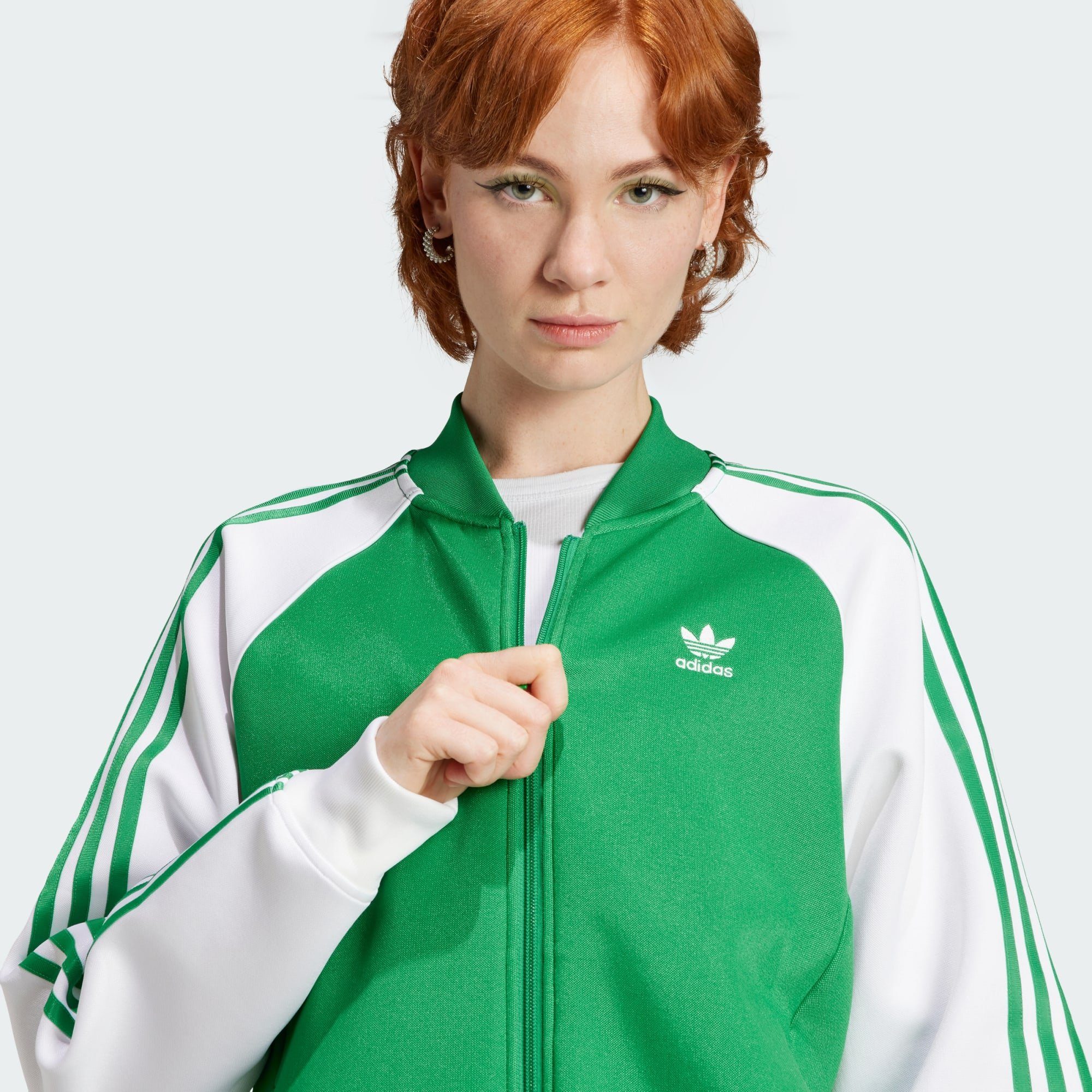 adidas Originals Trainingsjacke ADICOLOR CLASSICS SST Green OVERSIZED ORIGINALS JACKE