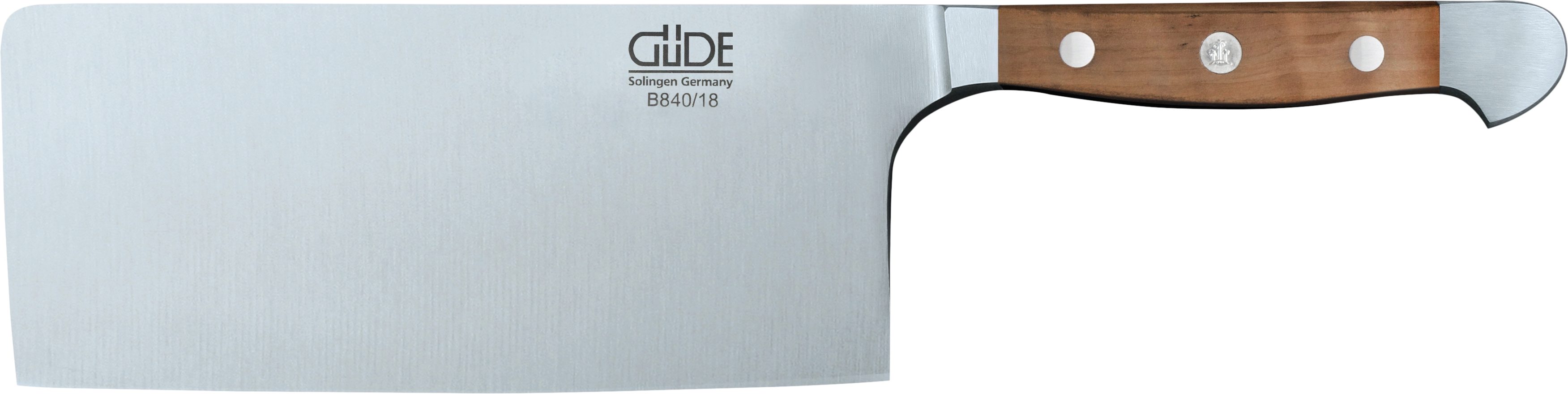 Güde Messer Solingen Hackmesser Güde Alpha Kochmesser China-Form 18cm, Birnenholz