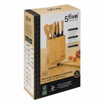 5five Simply Smart Messerblock Küchen-Organizer 11-tlg. (11tlg), bestückt