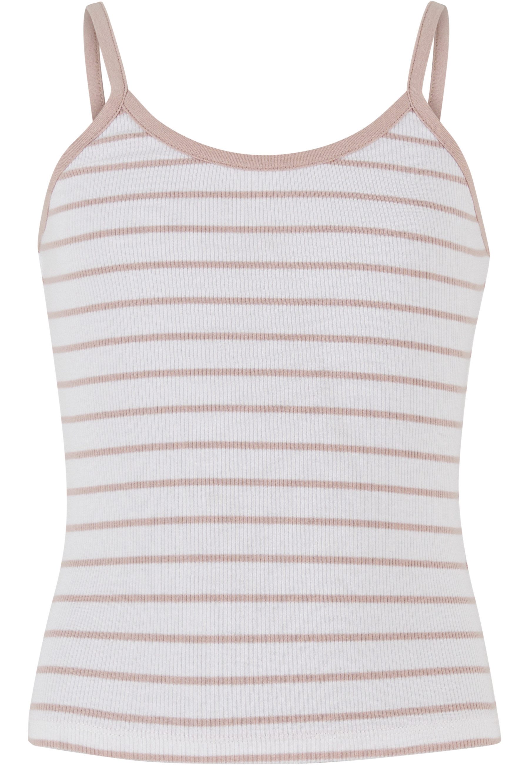 URBAN CLASSICS Muskelshirt Urban Classics Girls Striped Rib Basic Top (1-tlg)
