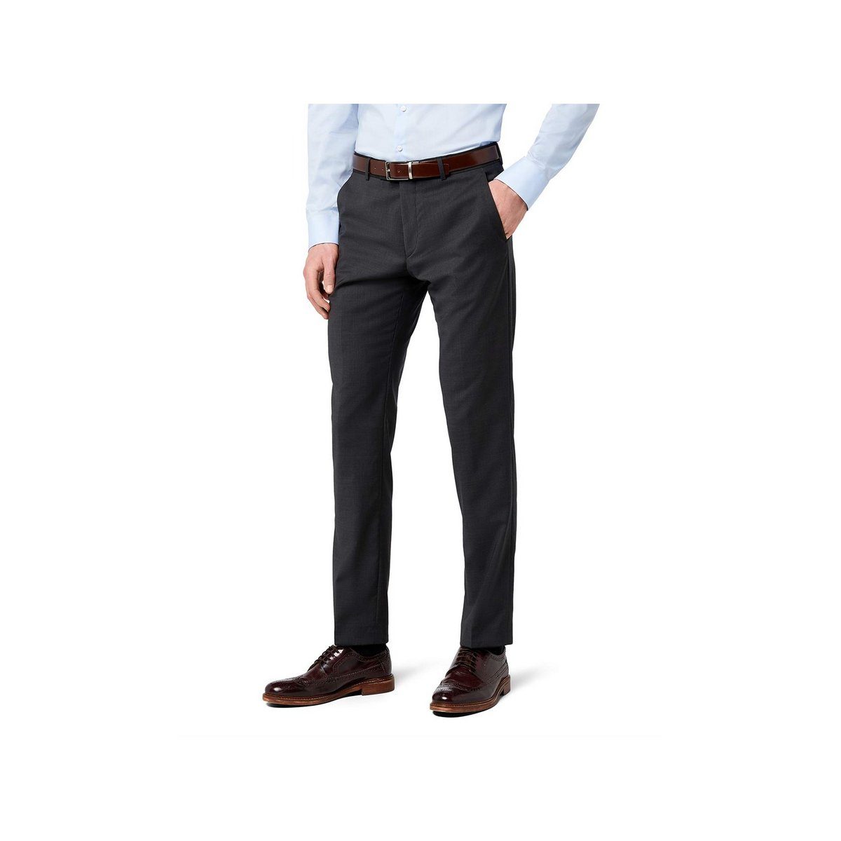 bugatti Anzughose dunkel-grau regular (1-tlg., keine Angabe) | Slim-Hosen