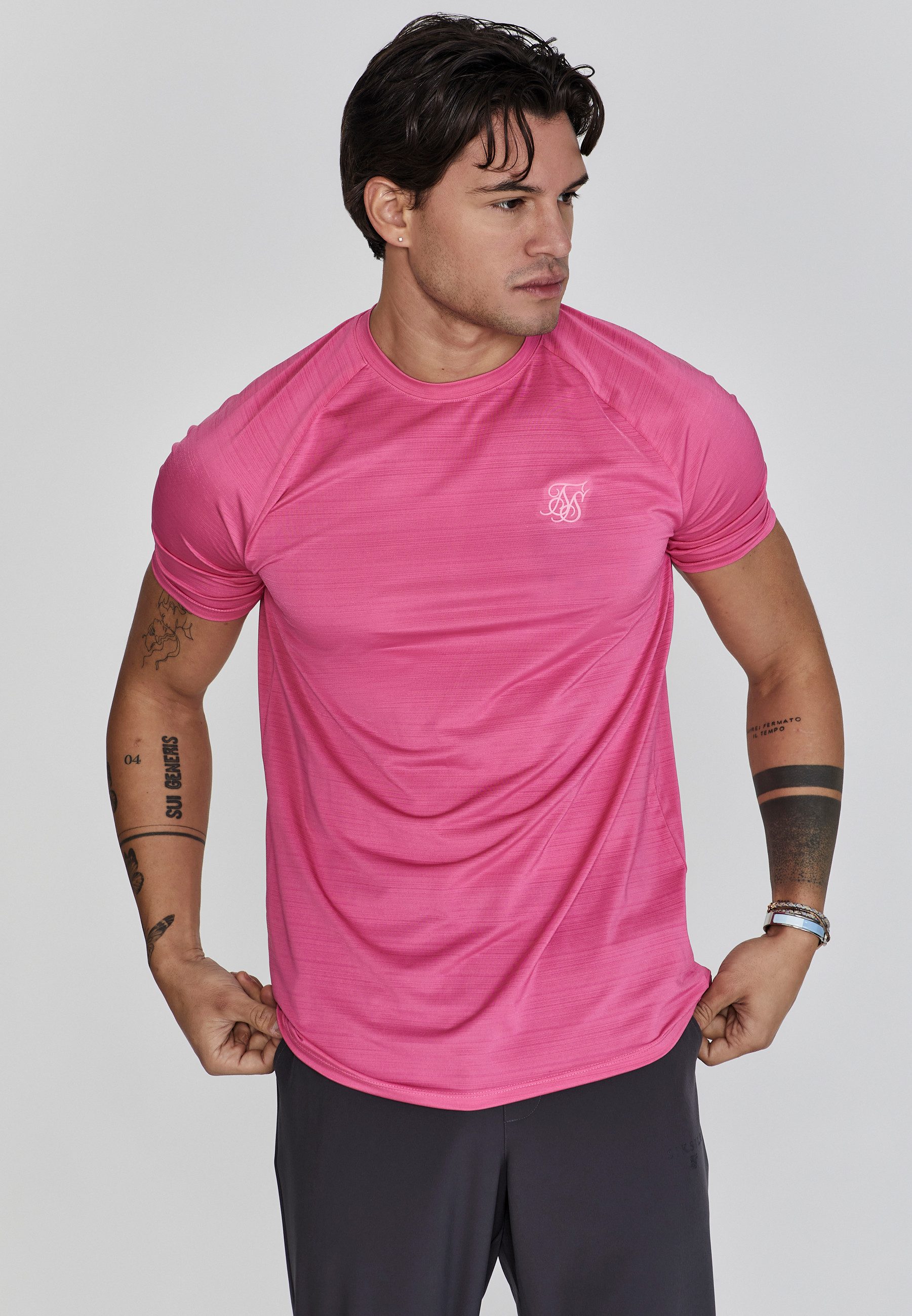 Siksilk T-Shirt SikSilk Herren Pink Muscle günstig online kaufen
