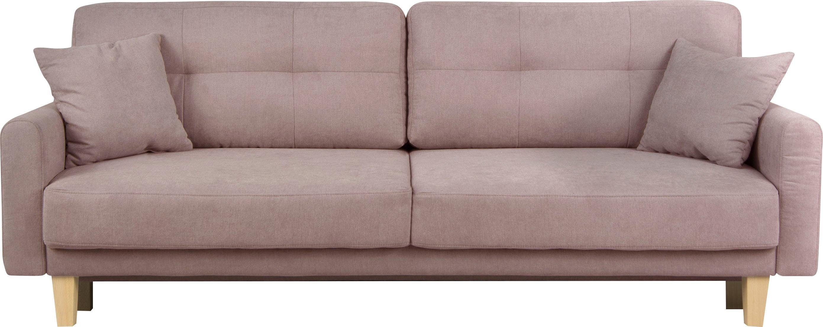 Home affaire 3-Sitzer "TRIPLO optionale Schlafsofa mit Bettkasten, Maße B/T günstig online kaufen