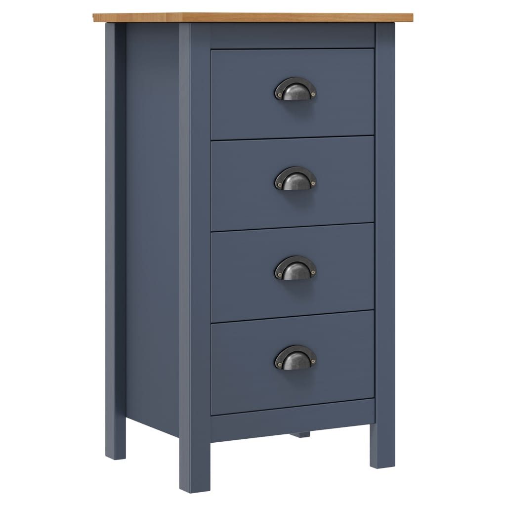Sideboard Sideboard Hill Grau 46x35x80 cm Massivholz Kiefer