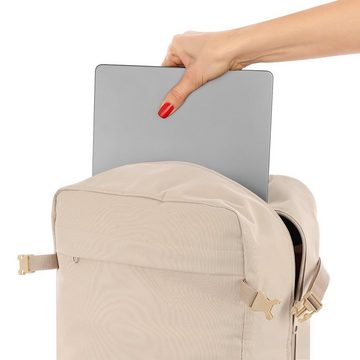 Granori Daypack 40x30x25 cm Superior – Leichter Flugzeug Handgepäck Rucksack 30 L (max. Fassungsvermögen), mit gepolstertem Rückenteil, Laptopfach sowie Kompressionsfunktion