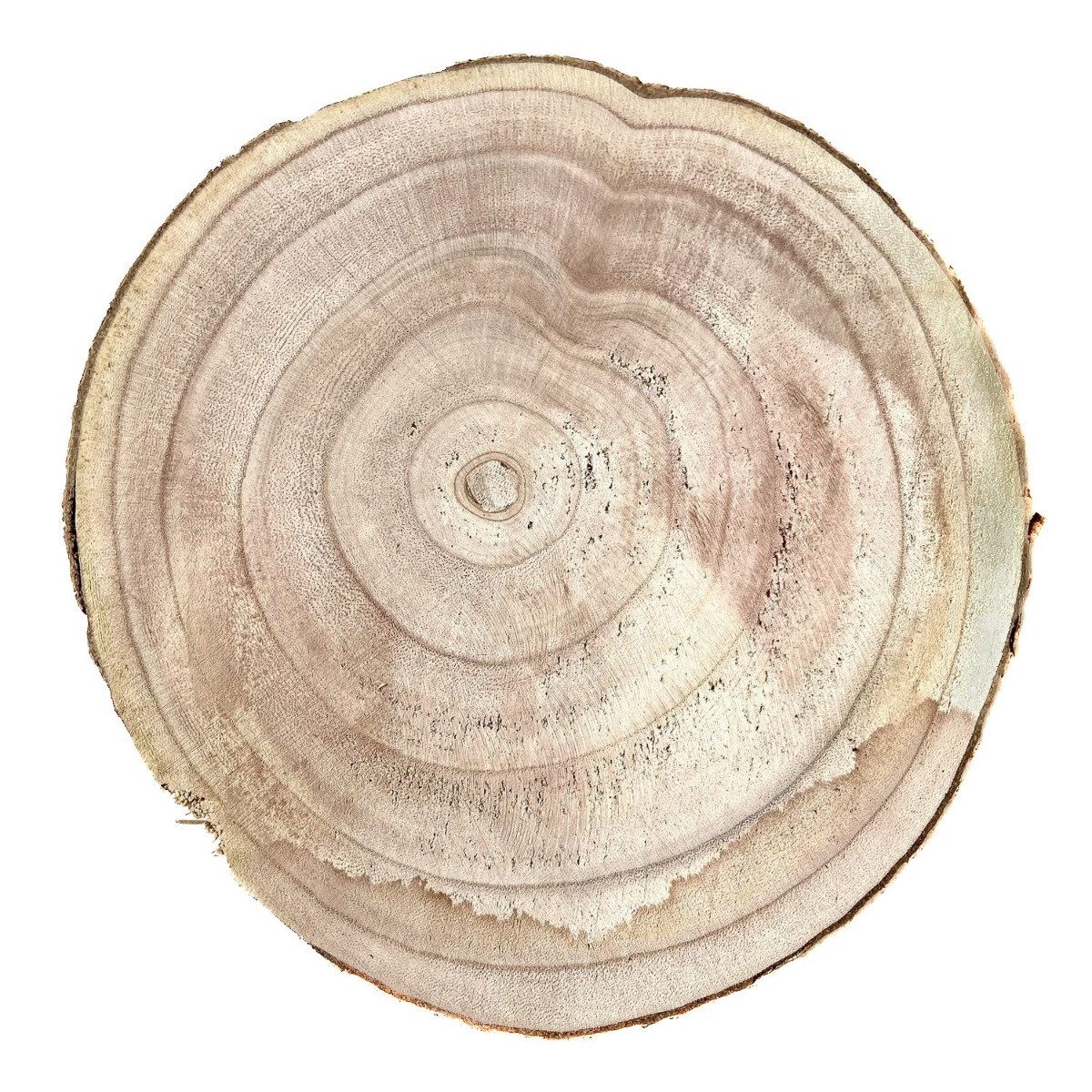 INNA-Glas Servierplatte Deko Holzscheibe Jessalyn, Natur, Ø38-40cm, Holz