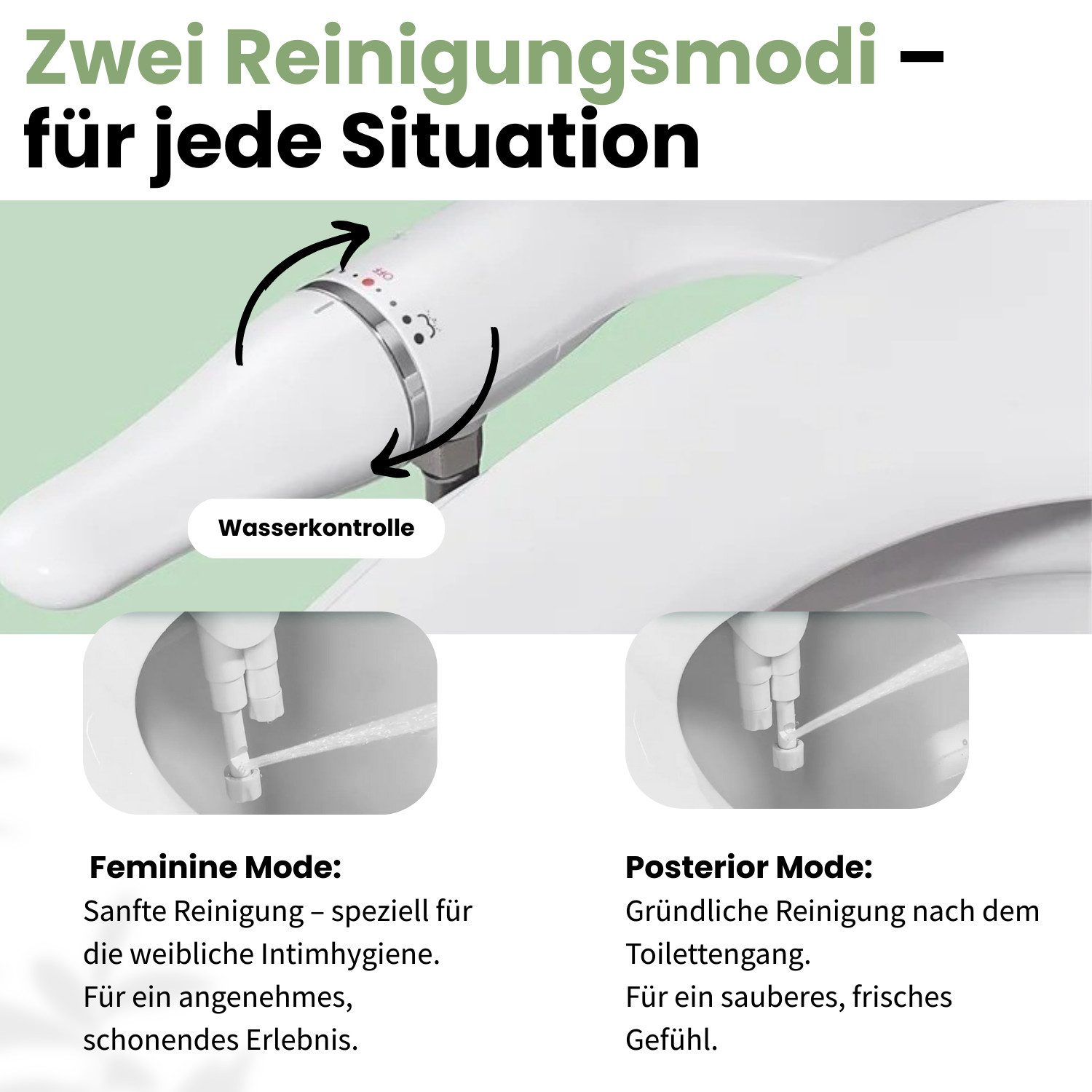 Nunanta Bidetarmatur Dusch-WC-Bidetaufsatz mit Duschdüse, ultradünn günstig online kaufen
