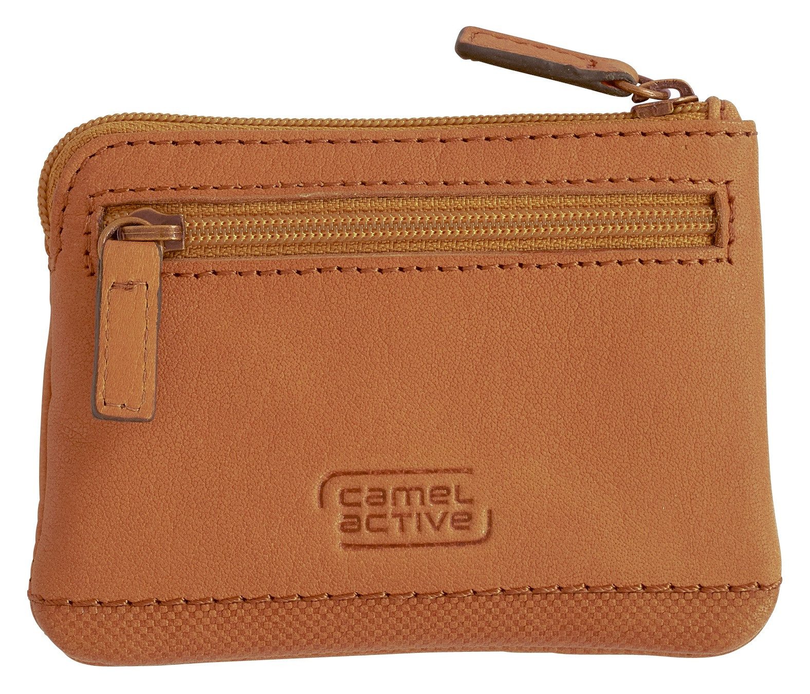 camel active Schlüsseltasche Nimbus, weich genarbtes Leder mit leicht abgesetzten Ziernähte, dezentes Logo