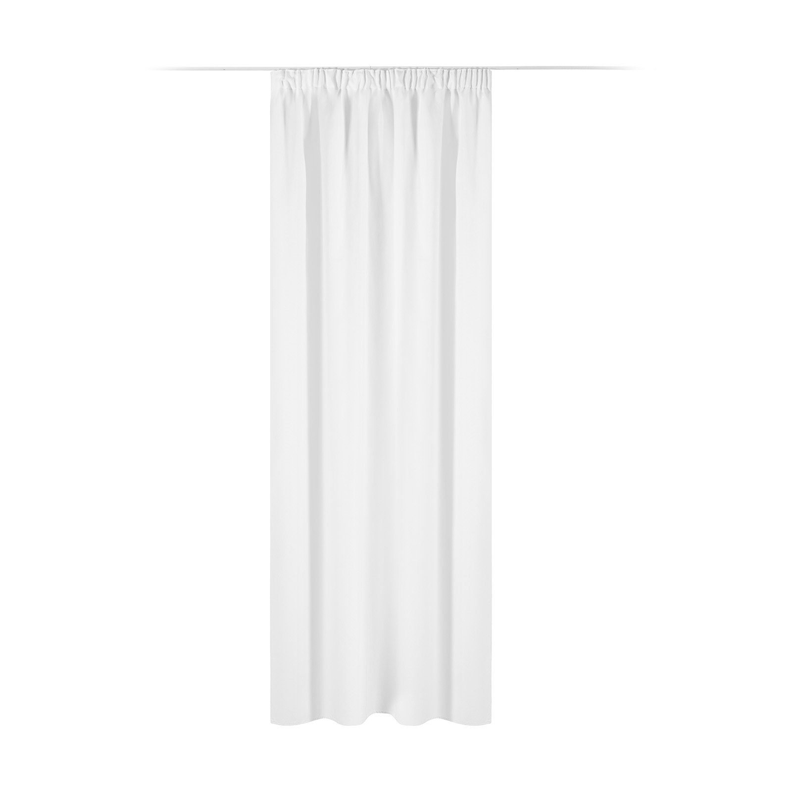 Vorhang Blickdichter Vorhang 140x245cm mit Kräuselband, Weiß JEMIDI