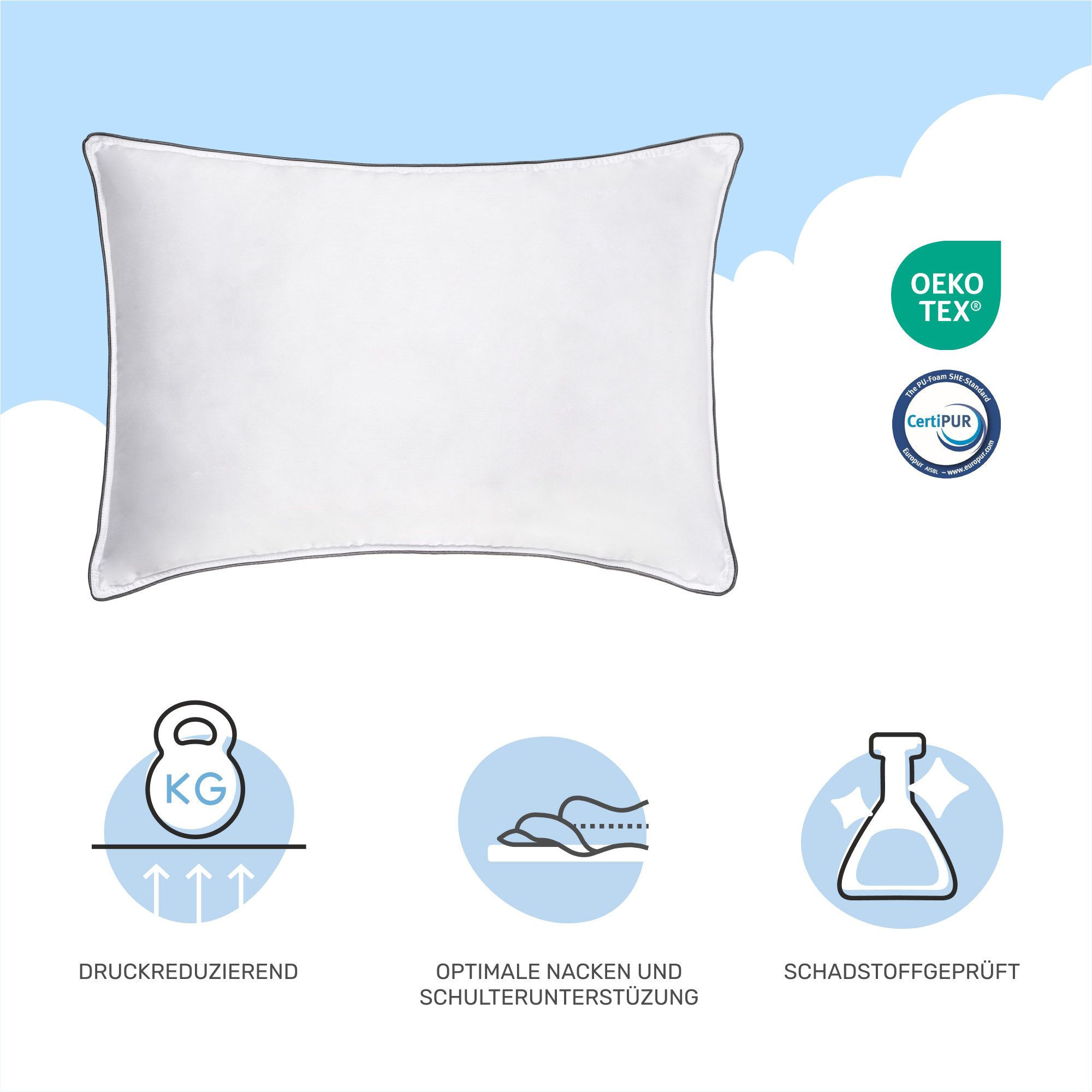 Dailydream Kopfkissen Dailydream CozyCloud Twist Mikrofaserkissen