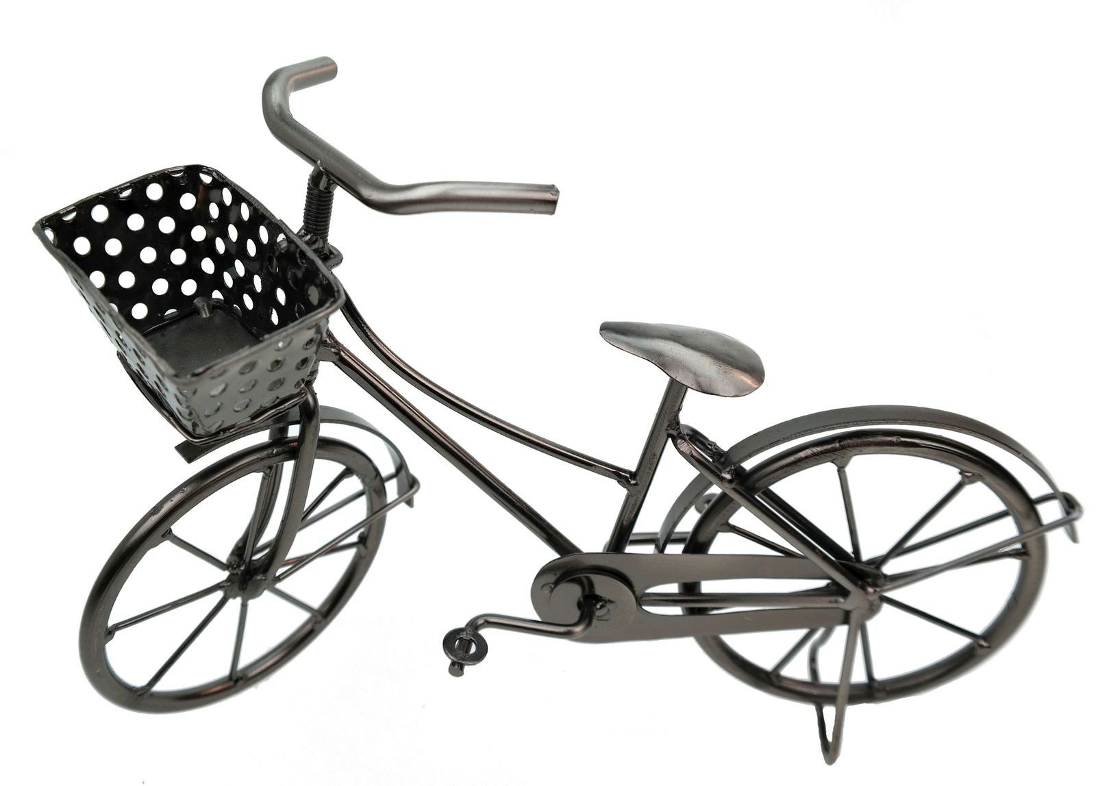 Kremers Schatzkiste Spardose Fahrrad Geldgeschenk mit Bike Deko aus Korb Metall Dekoration