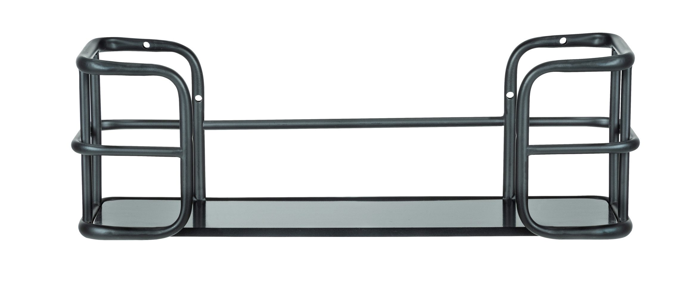 WENKO Schieberegal Wenko Wandregal Set Metall Schwarz 79 x 19,5 x 28 cm modern, Wandregal 1-tlg., An der Wand montierbar