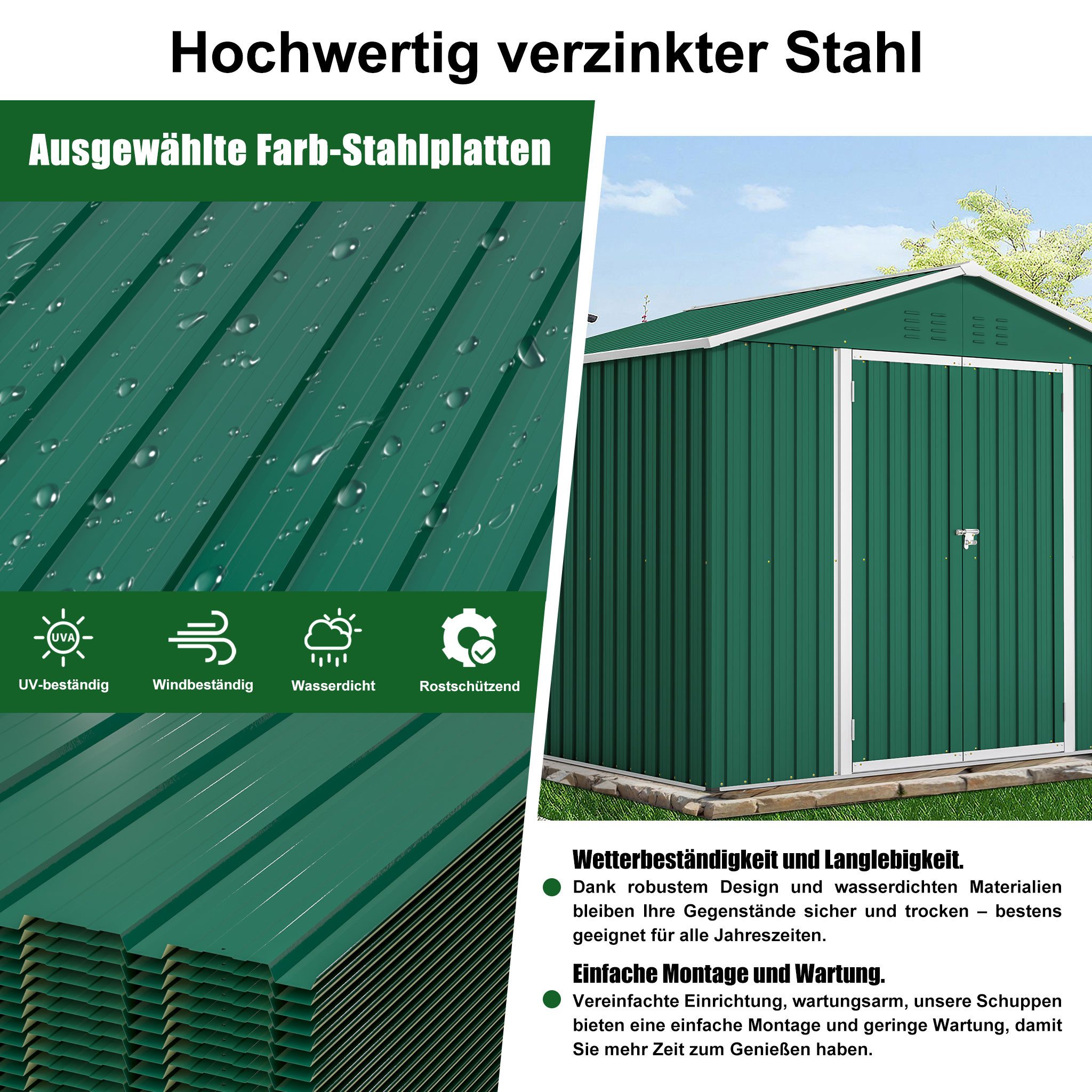 Thanaddo Trapezblech 22er Set Profilblech Trapezblech mit Schraube 10.12m²