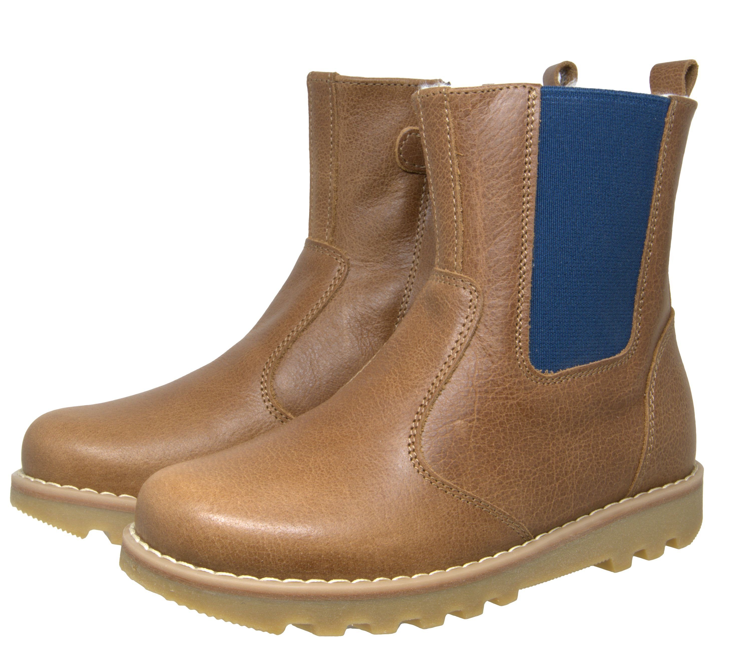 Zecchino d'Oro Zecchino d'Oro A09 917 Stiefel Lammfell Kinderschuhe Braun Schnürstiefelette