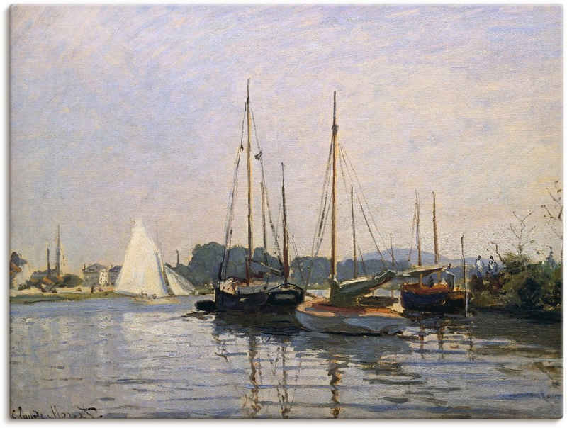 Artland Leinwandbild Segelboote in Argenteuil. Gegen 1872/73, Boote & Schiffe (1 St), auf Keilrahmen gespannt