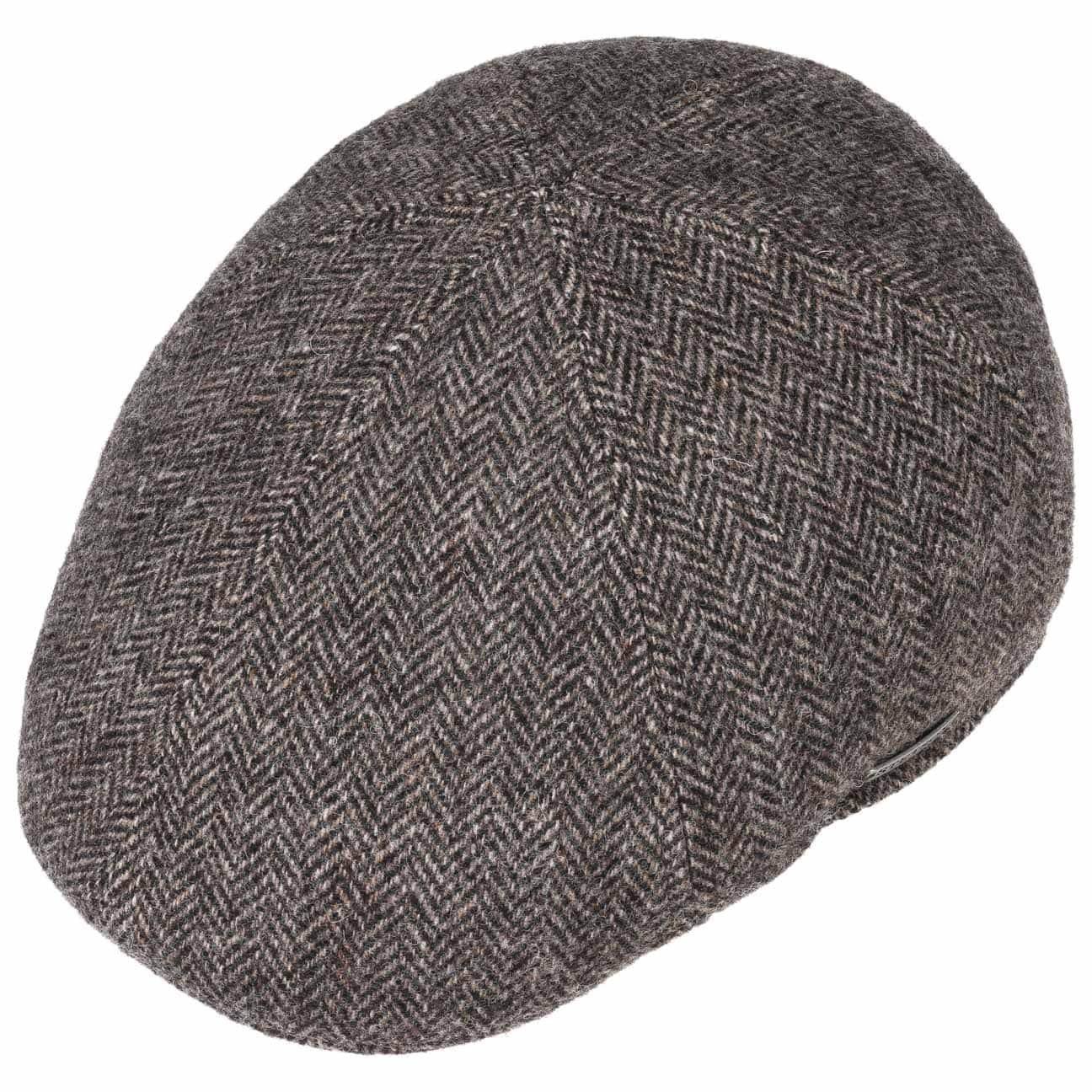 Stetson Flat Cap grau (1-St) Schirm mit Flatcap