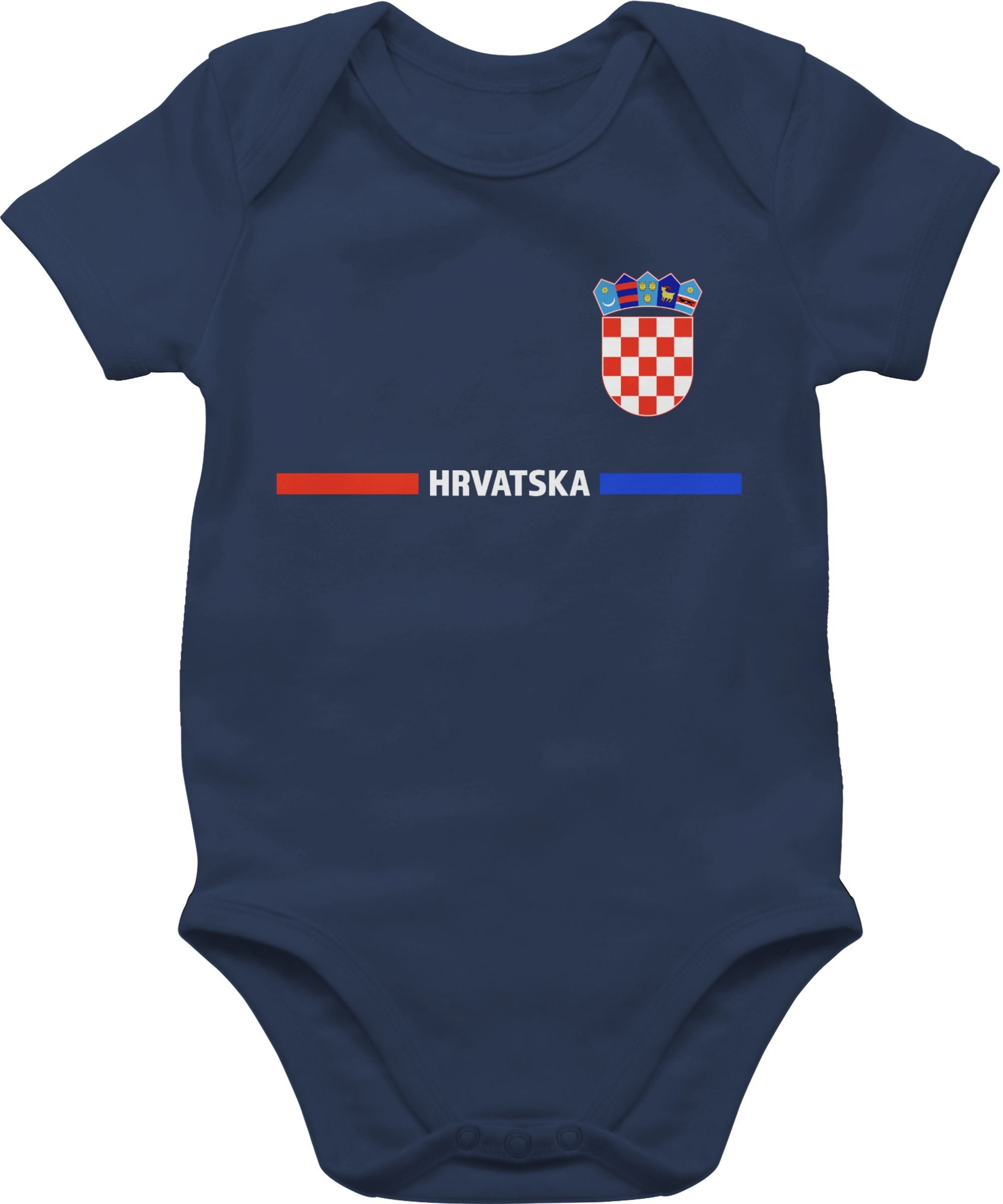 Shirtbody Kroatisches Trikot Wappen, Hrvatska mit Stolz, Hrvatska-Fans