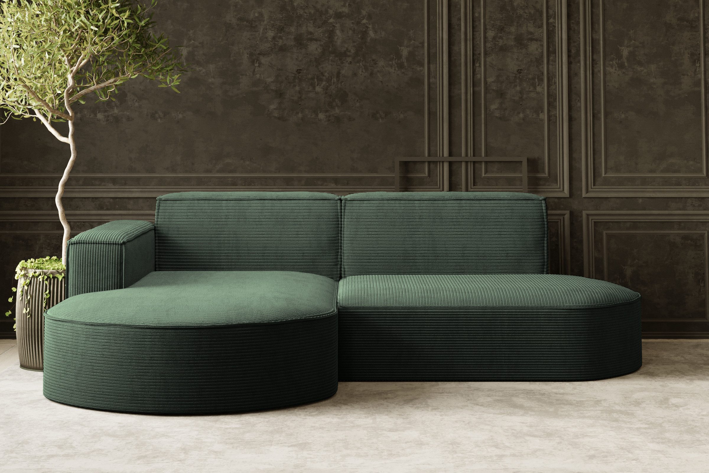 Kaiser Möbel Ecksofa Designer MODENA STUDIO L stoff Cord, Verita,Boucle, Ec günstig online kaufen