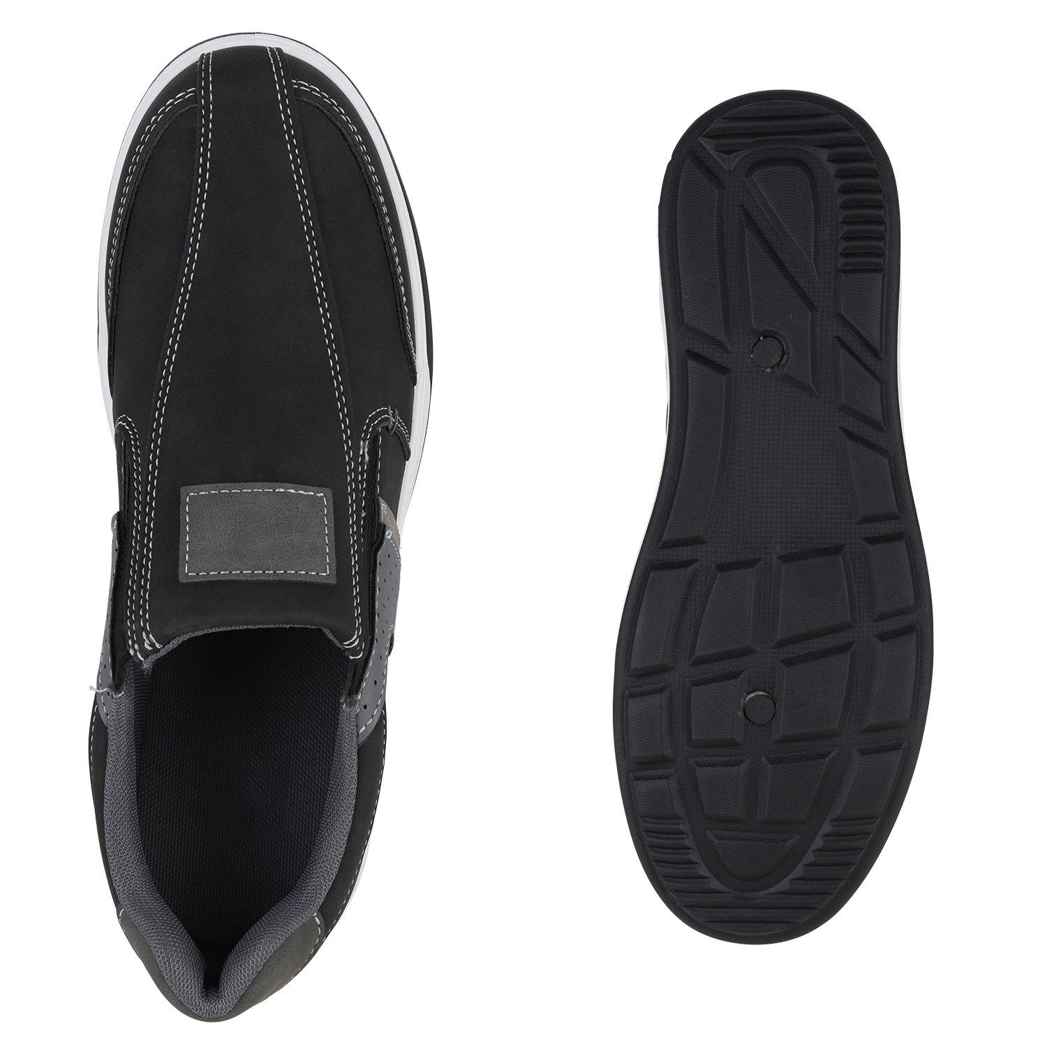 VAN HILL 840002 Slip-On Sneaker Herren Sneaker Slip Ons Slippers Bequeme Profil-Sohle