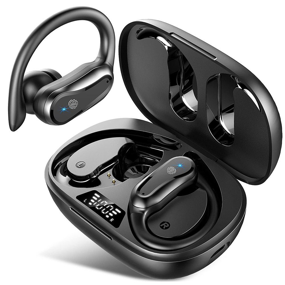 GelldG Bluetooth Kopfhörer Sport, (HiFi Earbuds, ENC Noise Cancelling Mics) Kopfhörer (Stereo USB-C, mit geschlossener)