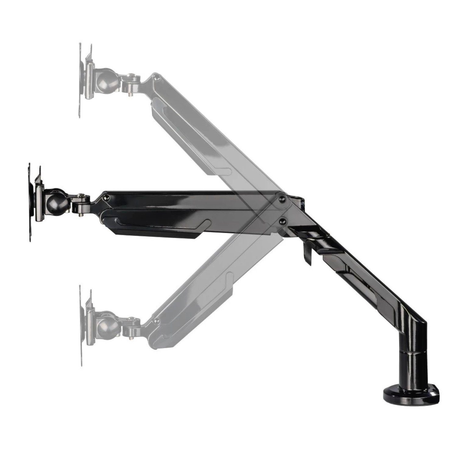 Hama Monitor-Halterung Monitorarm Gasdruckfeder bis 36" Schwenkarm, (Schwenkbar Tisch-Halterung VESA bis 100x100 Monitor-Halter)