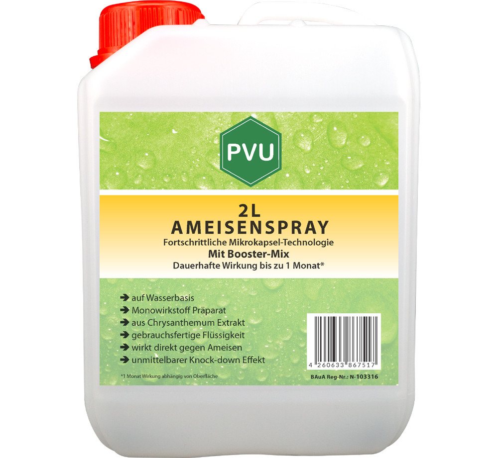 Thumbnail - PVU Insektenspray Ameisen Bekämpfung mit Fortschrittlicher Mikrokapsel-Technologie, 6 l, Booster Mix, unmittelbarer Knoc...