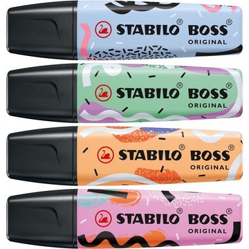 STABILO Marker STABILO BOSS Textmarker by Ju Schnee - 2+5 mm - 4er Etui